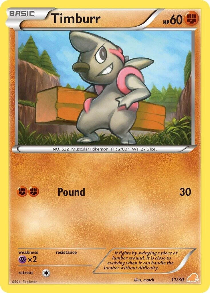 Timburr (#11) (11/30) (BW Trainer Kit: Excadrill & Zoroark) (BLW)