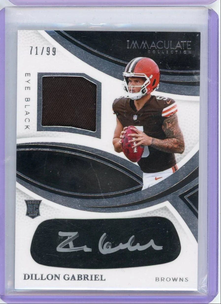 Dillon Gabriel 2025 Panini Immaculate Eye Black RPA #'d 71/99