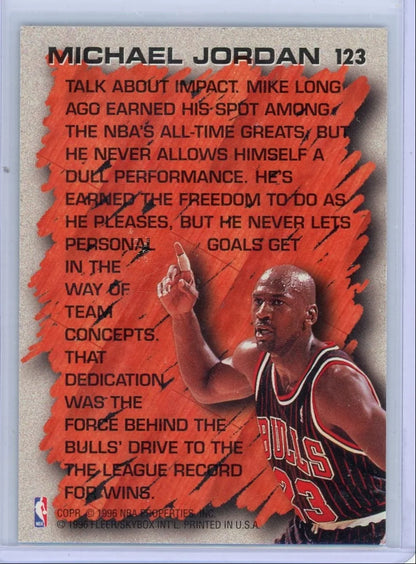 Michael Jordan 1996 NBA Hoops the big finish #176