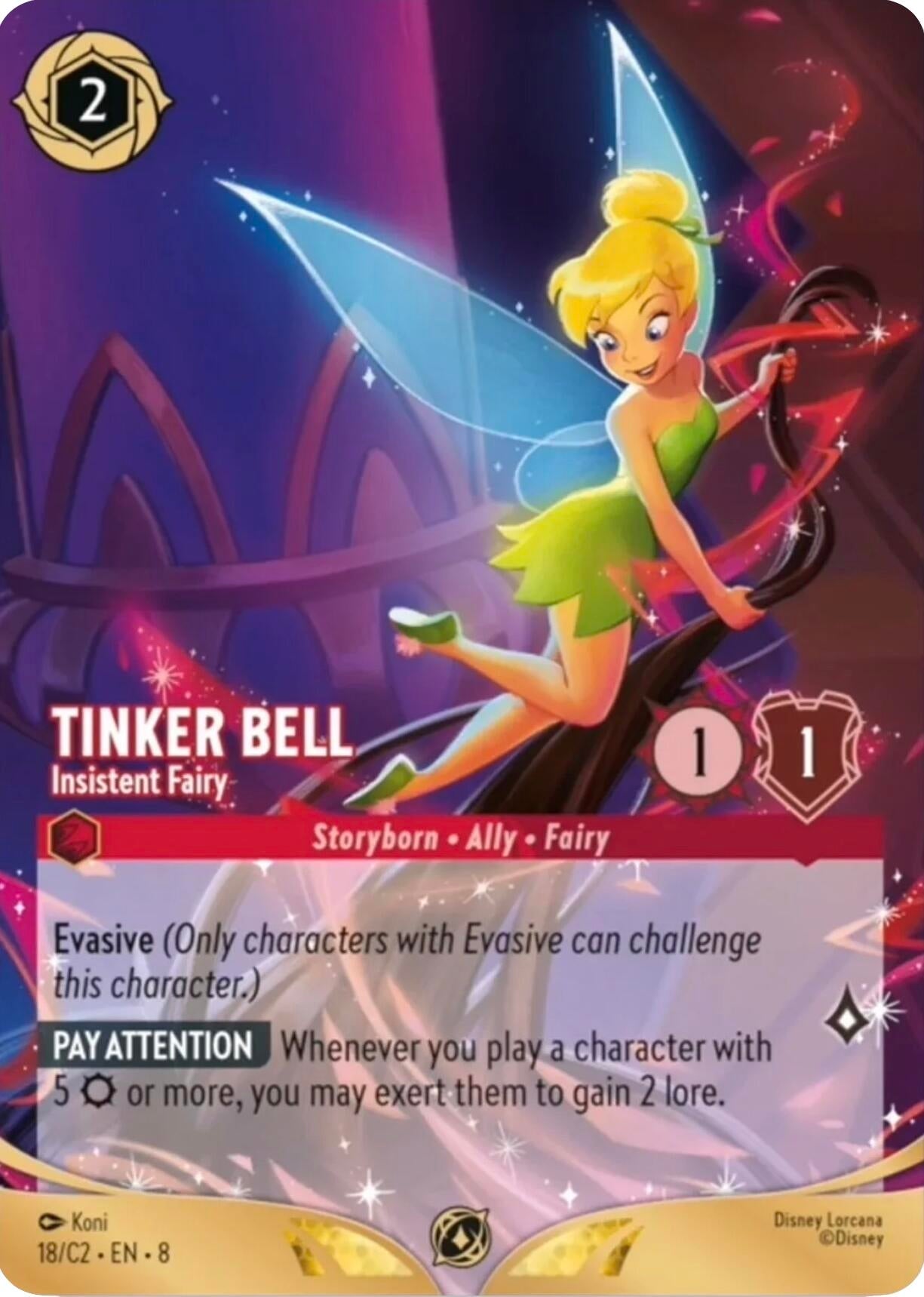Tinker Bell - Insistent Fairy (18) (Disney Lorcana Promo Cards) (DLPC)