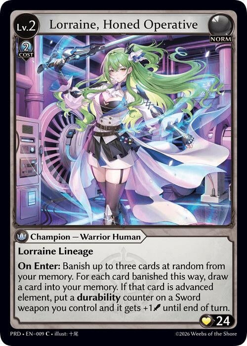 Lorraine, Honed Operative (009) (.asphodel/paradise) (PRD)
