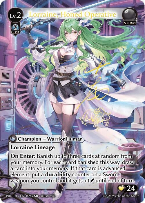 Lorraine, Honed Operative (CSR) (009) (.asphodel/paradise) (PRD)