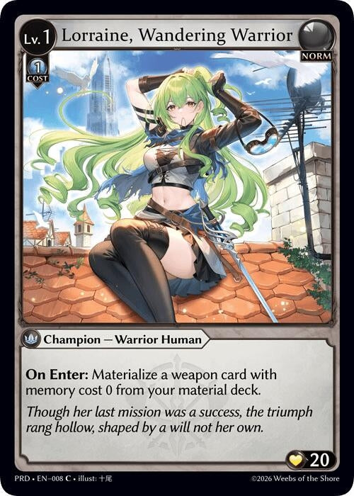Lorraine, Wandering Warrior (008) (.asphodel/paradise) (PRD)