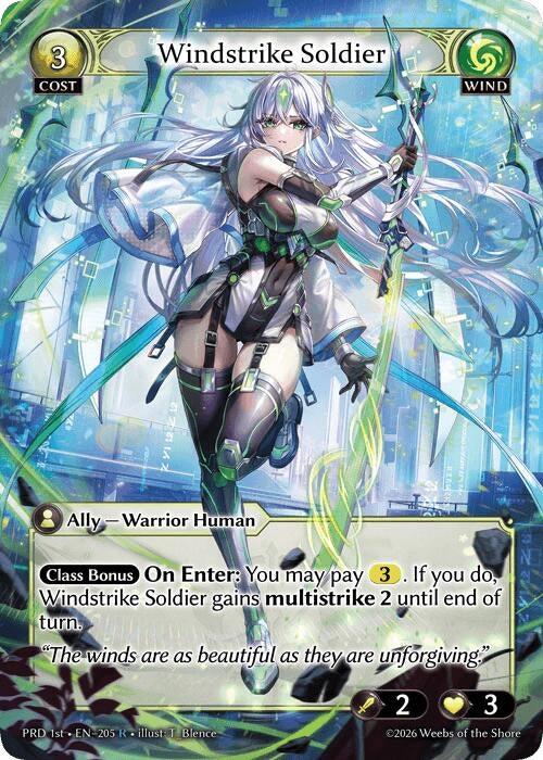 Windstrike Soldier (1st Edition) (205) (.asphodel/paradise) (PRD)