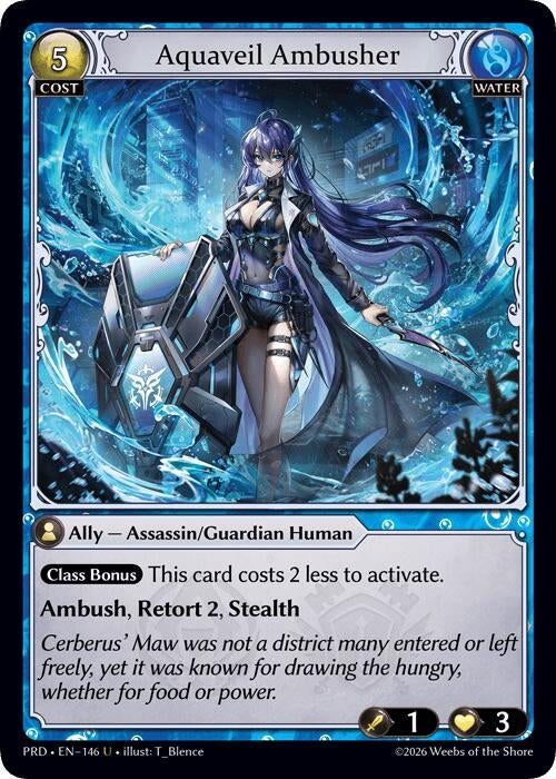 Aquaveil Ambusher (Interference Curio Foil) (146) (.asphodel/paradise) (PRD)