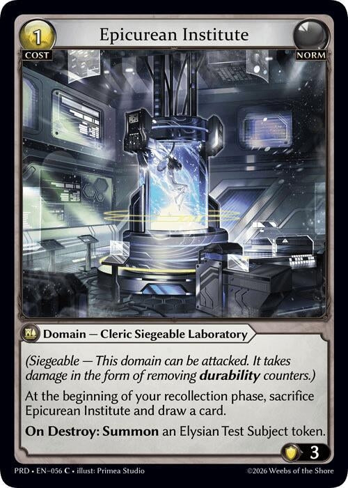 Epicurean Institute (Interference Curio Foil) (056) (.asphodel/paradise) (PRD)
