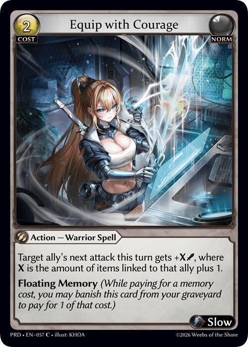 Equip with Courage (Interference Curio Foil) (057) (.asphodel/paradise) (PRD)