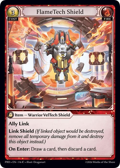 FlameTech Shield (Interference Curio Foil) (116) (.asphodel/paradise) (PRD)