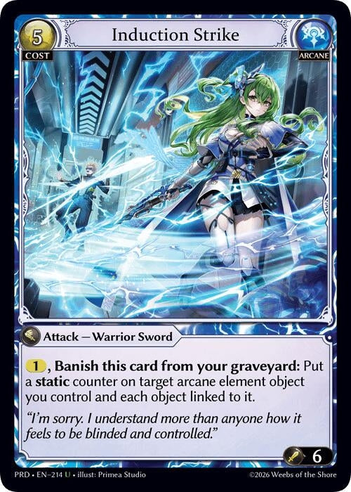 Induction Strike (Interference Curio Foil) (214) (.asphodel/paradise) (PRD)