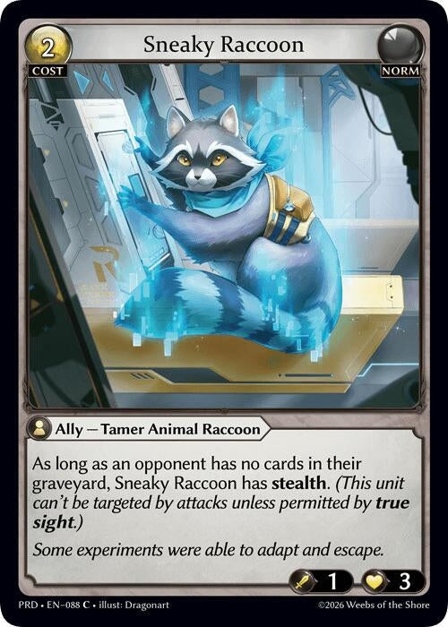 Sneaky Raccoon (Interference Curio Foil) (088) (.asphodel/paradise) (PRD)