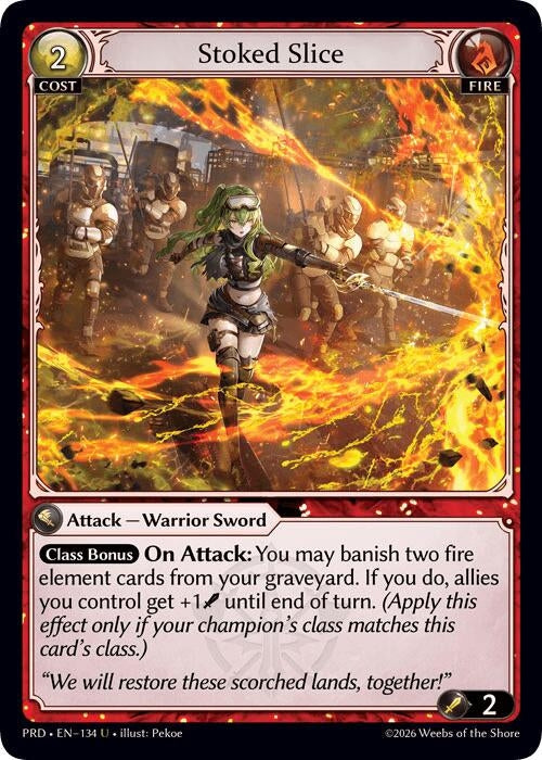 Stoked Slice (Interference Curio Foil) (134) (.asphodel/paradise) (PRD)