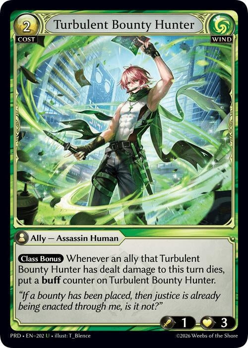Turbulent Bounty Hunter (Interference Curio Foil) (202) (.asphodel/paradise) (PRD)
