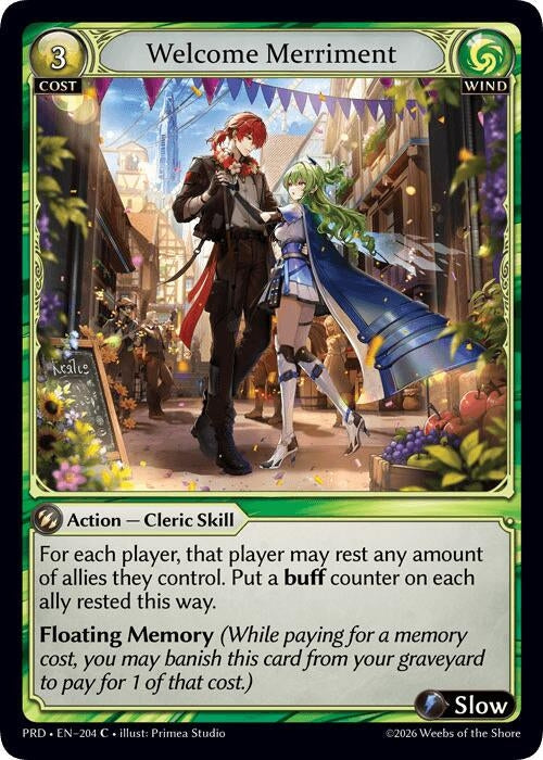 Welcome Merriment (Interference Curio Foil) (204) (.asphodel/paradise) (PRD)