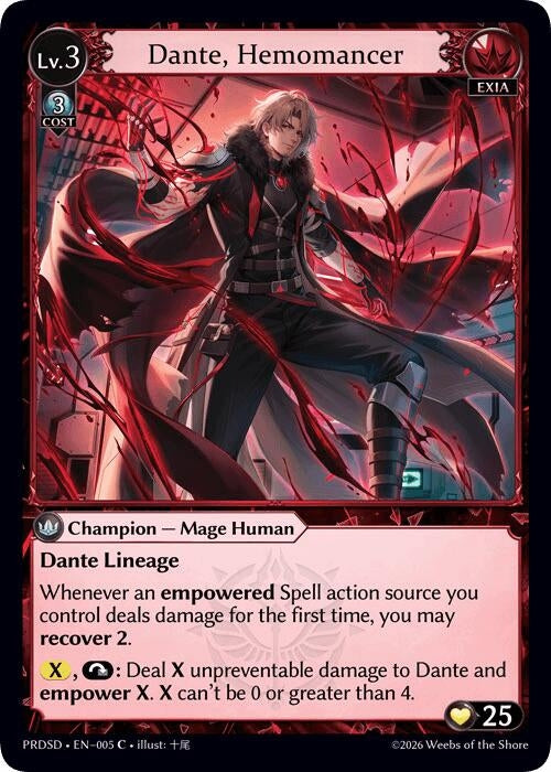 Dante, Hemomancer (005) (.asphodel/paradise Starter Decks) (PRDSD)