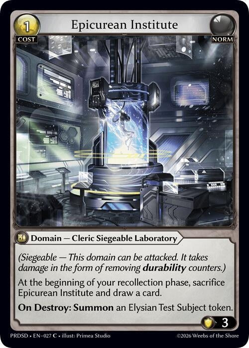 Epicurean Institute (027) (.asphodel/paradise Starter Decks) (PRDSD)