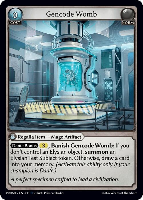Gencode Womb (011) (.asphodel/paradise Starter Decks) (PRDSD)