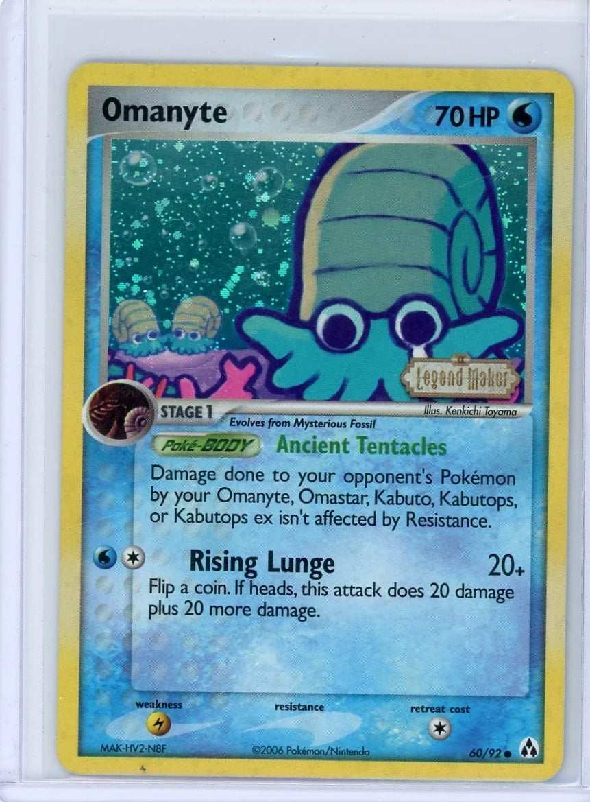 Omanyte Pokémon Legend Maker Reverse Holo #60/92