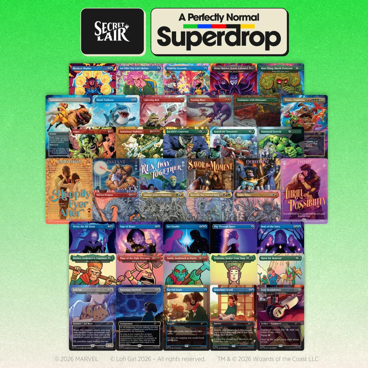 Secret Lair: A Perfectly Normal Superdrop: A Completely Ordinary Non-Foil Bundle