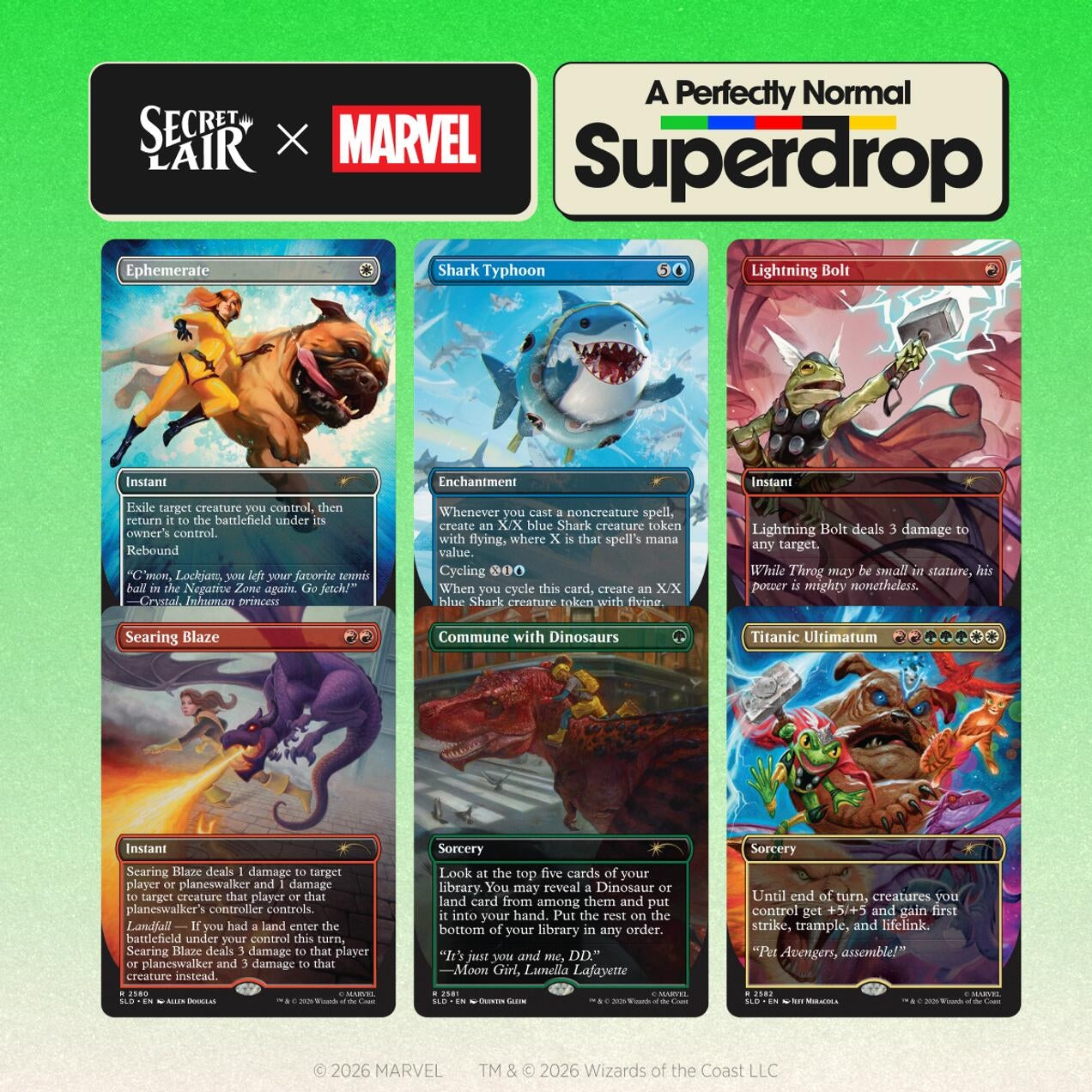 Secret Lair Drop: Secret Lair x Marvel: Earth's Mightiest Pets - Non-Foil Edition