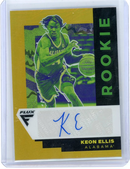 Keon Ellis 2022 Panini Chronicles Draft Picks Flux Auto Gold #'d 03/10