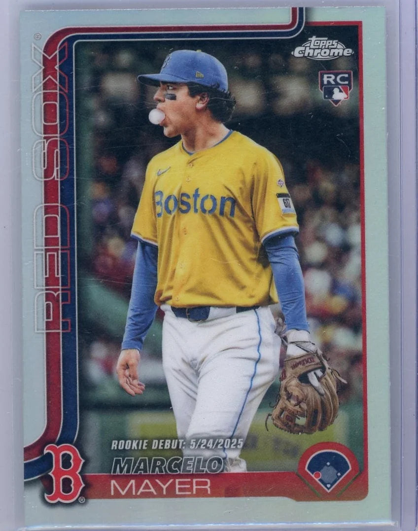 Marcelo Mayer 2025 Topps Chrome Update debut refractor rc