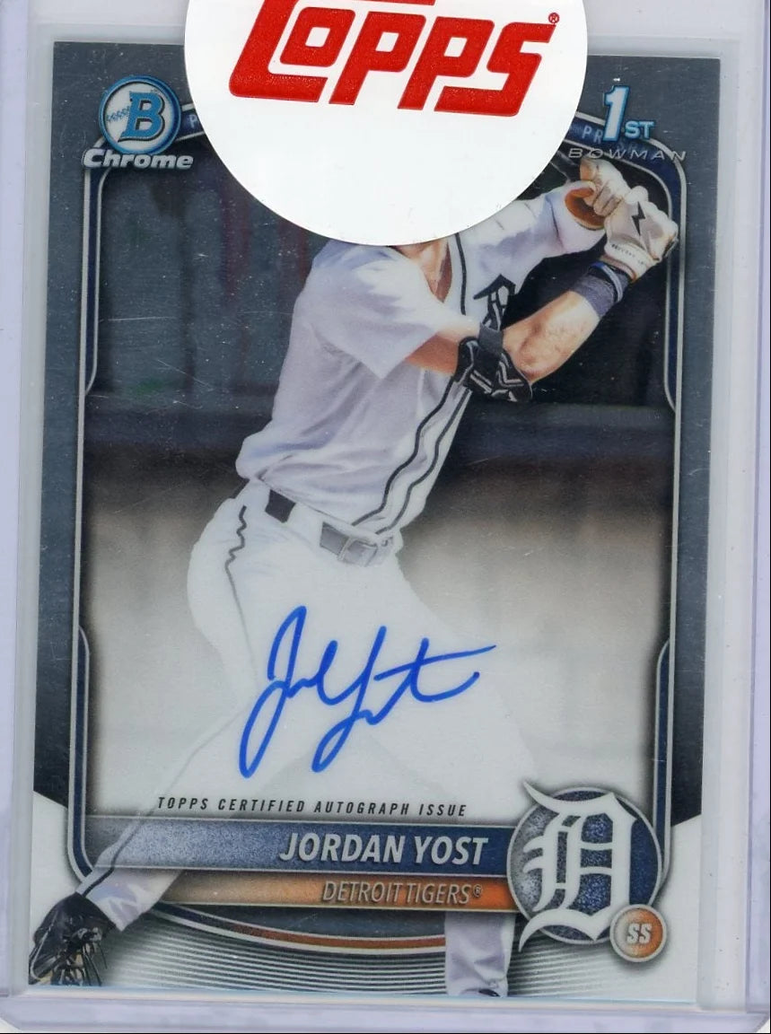 Jordan Yost 1st Bowman Chrome Autograph