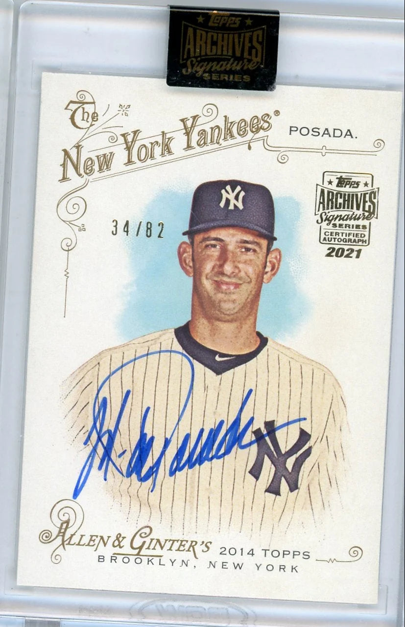 Jorge Posada 2021 Topps Archives Autograph #'d 34/82