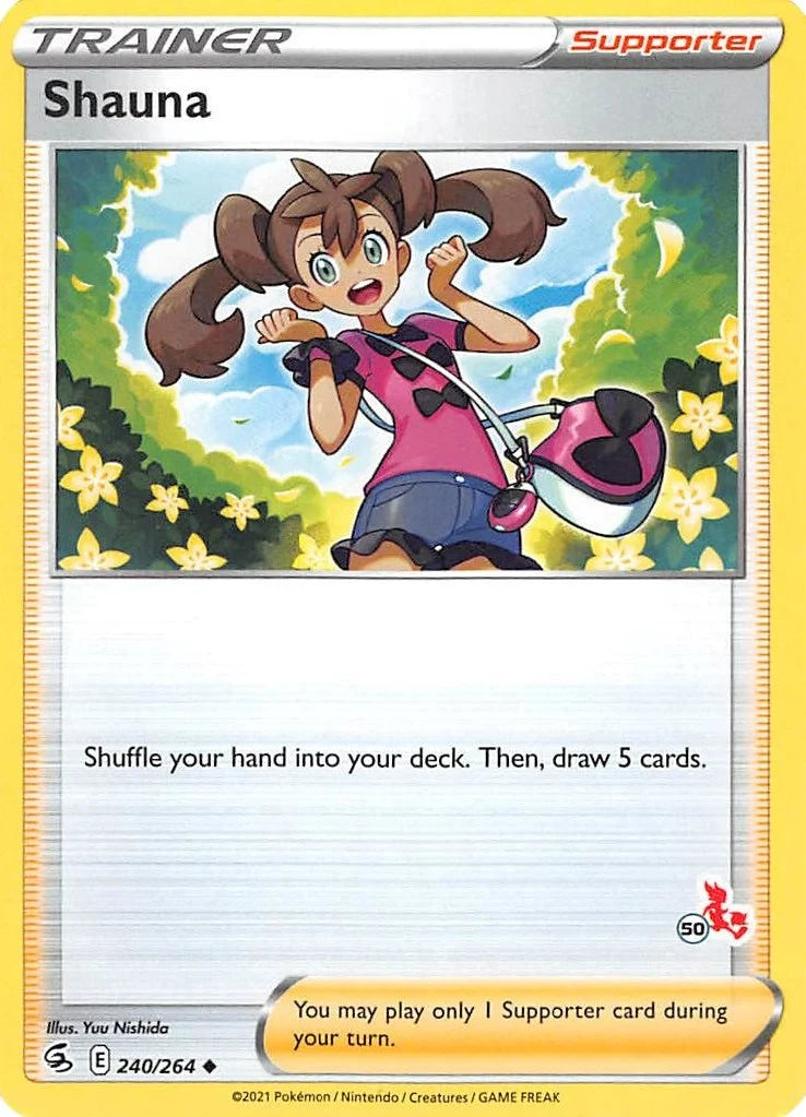 Shauna - 240/264 (#50 Cinderace Stamped) (240/264) (Battle Academy 2022) (BA22)