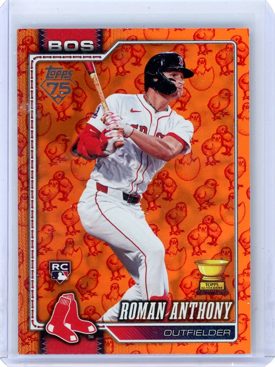 Roman Anthony 2026 Topps Series 1 Easter Chick SP Orange Foil RC
