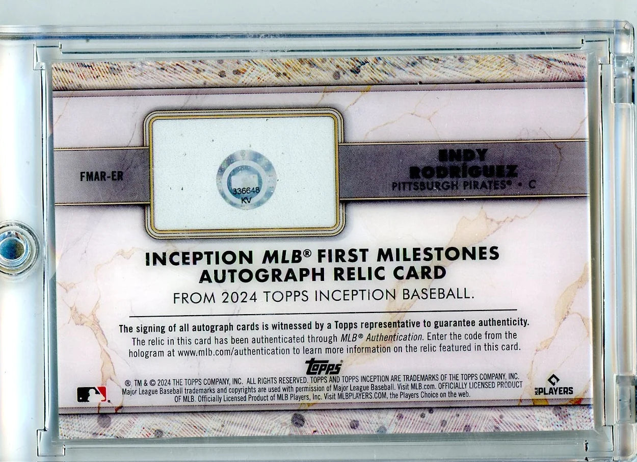 Endy Rodriguez 2024 Topps Inception First Milestones RPA #'d 23/99