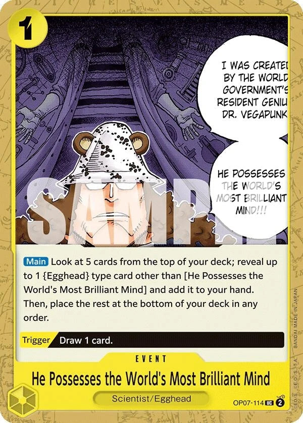 He Possesses the World's Most Brilliant Mind (OP07-114) (500 Years in the Future) (OP07)
