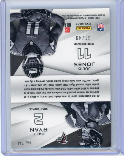 Matt Ryan Julio Jones 2014 Panini Spectra Dynamic Duos #'d 31/49