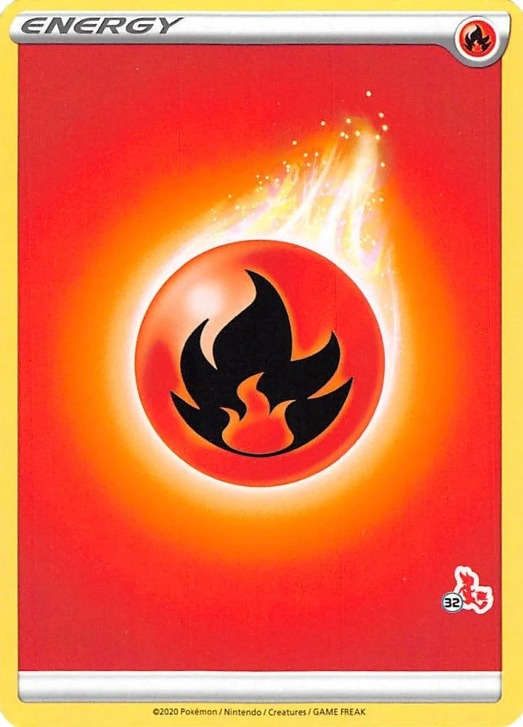 Fire Energy (#32 Cinderace Stamped) (Battle Academy 2022) (BA22)