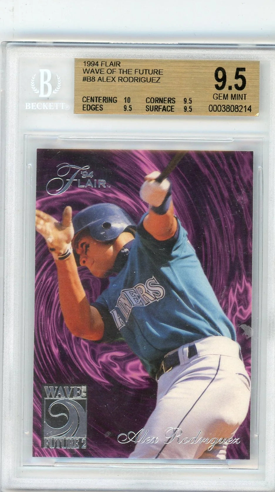 Alex Rodriguez 1994 Flair Wave of the Future BGS 9.5