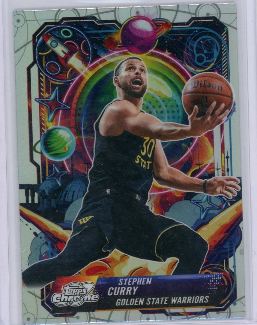 Stephen Curry 2025-26 Topps Chrome Cosmic Propulsion Refractor