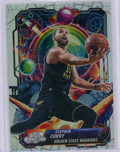 Stephen Curry 2025-26 Topps Chrome Cosmic Propulsion Refractor