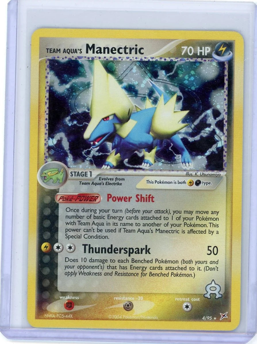 Team Aqua's Manectric Pokémon Team Magma vs. Team Aqua Holo #4/95