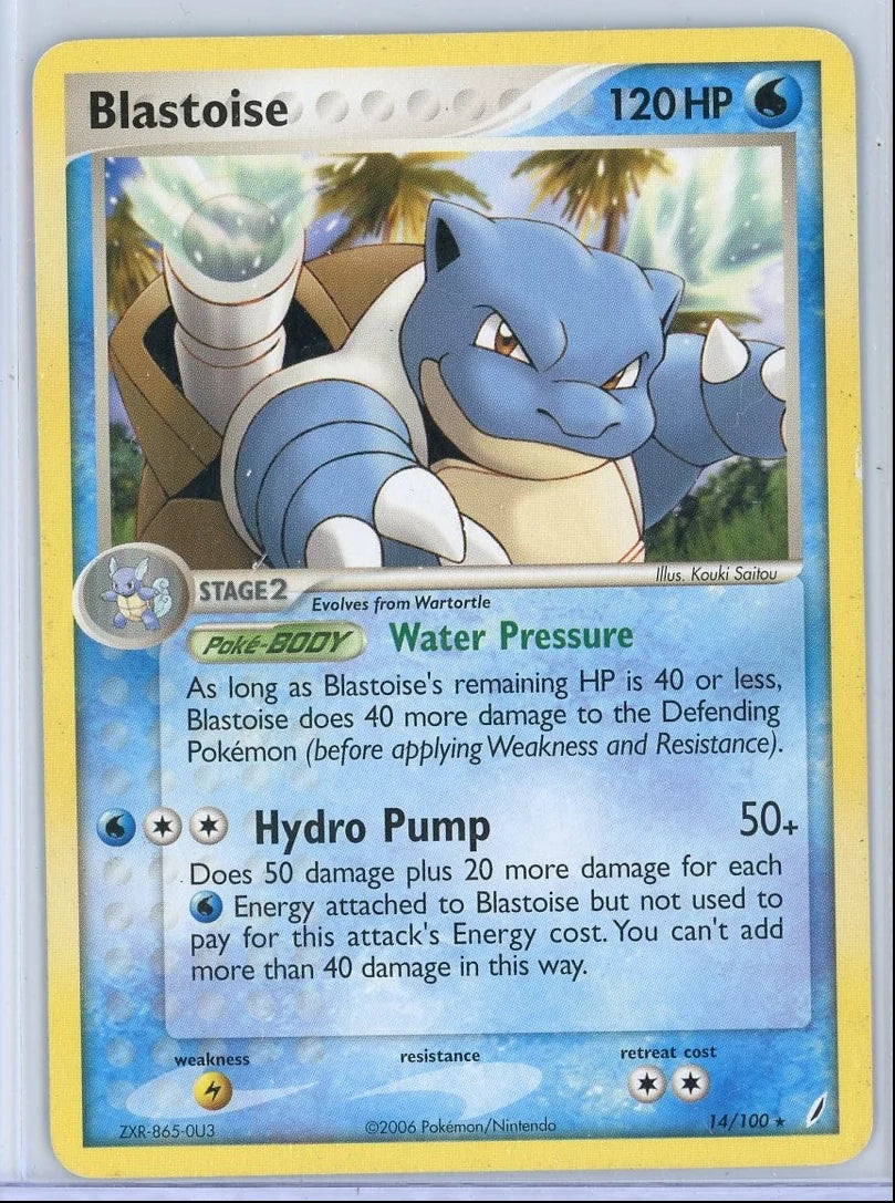 Blastoise Pokémon Ex Crystal Guardians Non-Holo Rare #14/100
