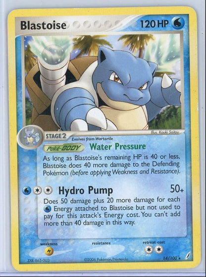 Blastoise Pokémon Ex Crystal Guardians Non-Holo Rare #14/100