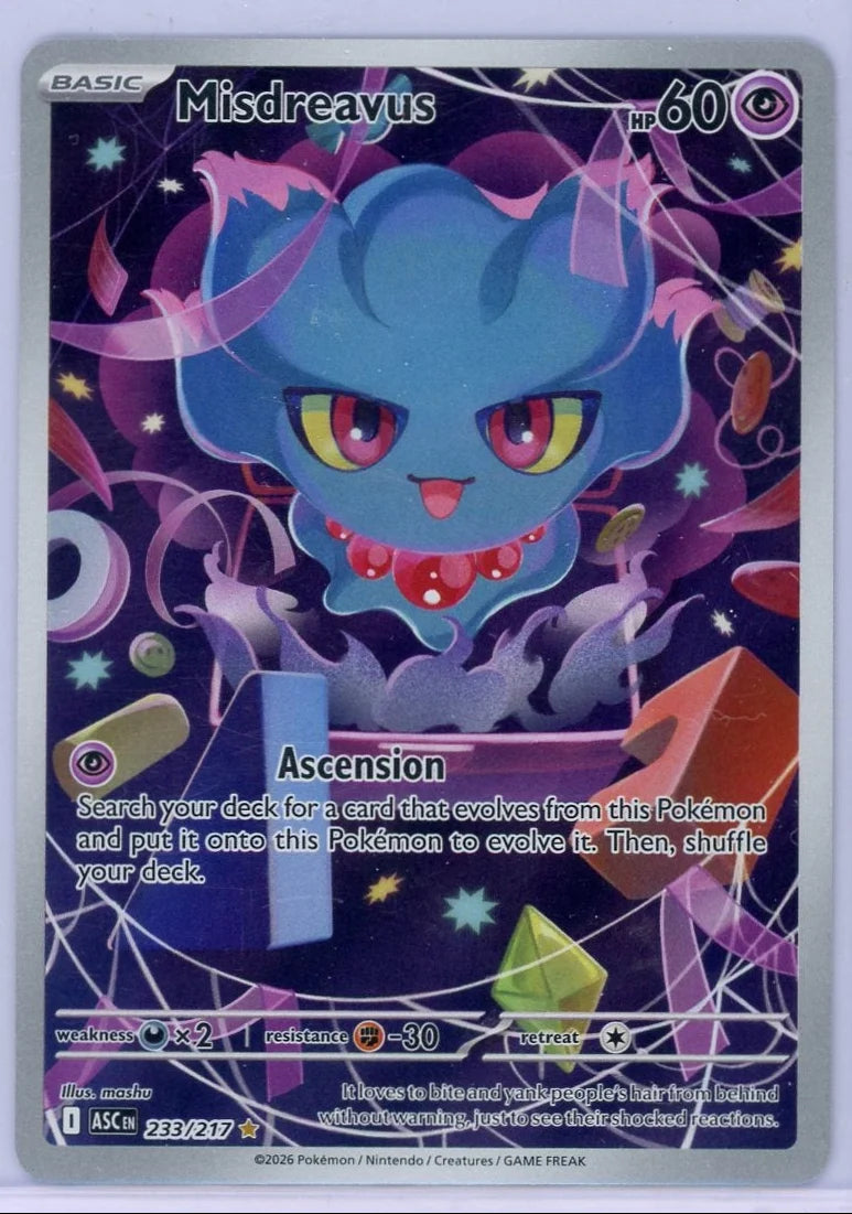 Misdreavus Pokémon Ascended Heroes Illustration Rare #233/217