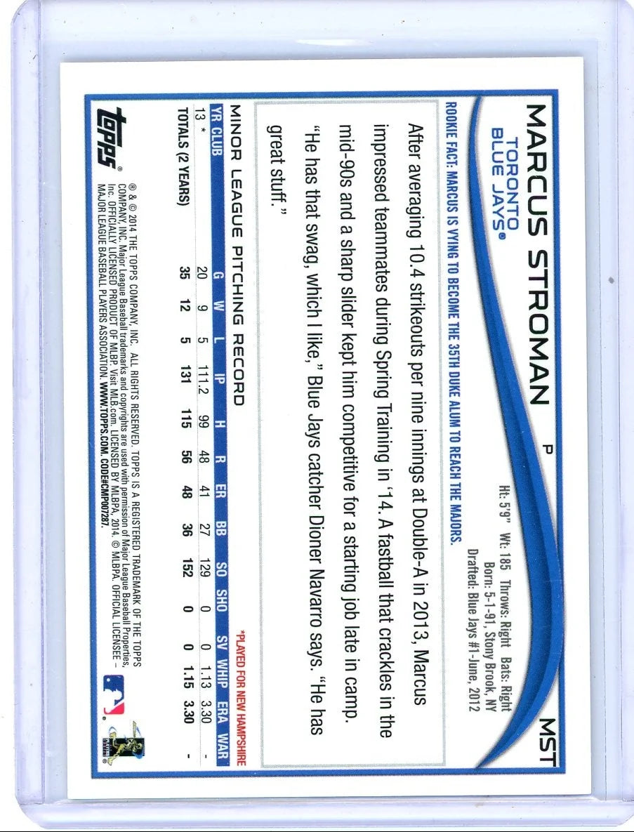 Marcus Stroman 2014 Topps Chrome Autograph RC