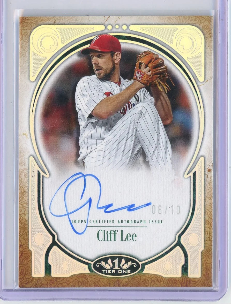 Cliff Lee 2026 Topps Tier One Prime Performers Auto #PPA-CL #'d /10