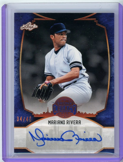 Mariano Rivera 2024 Leaf Bronx Legacy autograph #'d 34/45
