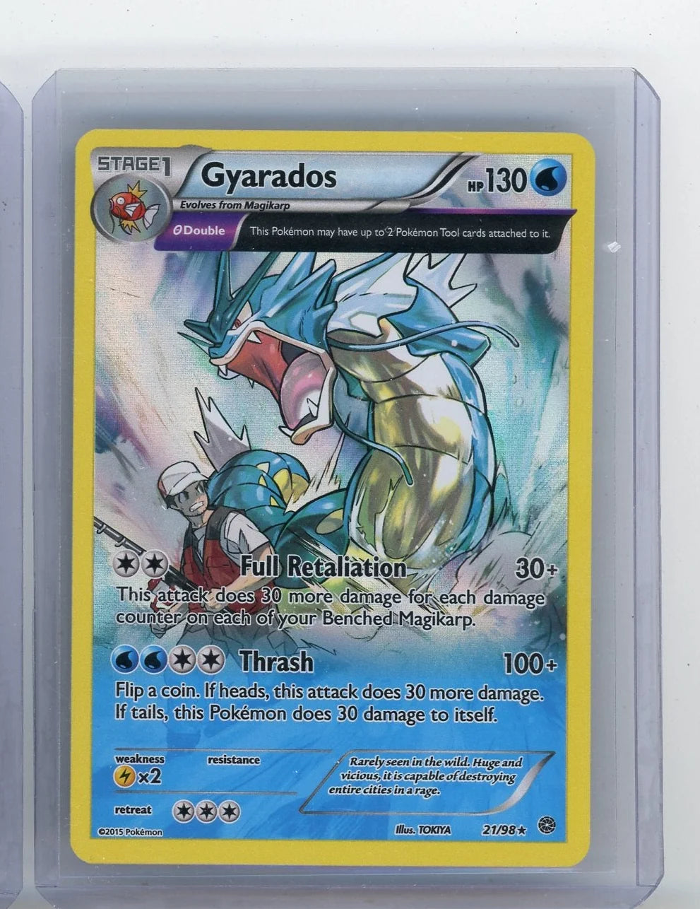 Gyarados 2015 Pokemon Ancient Origins reverse holo #21/98