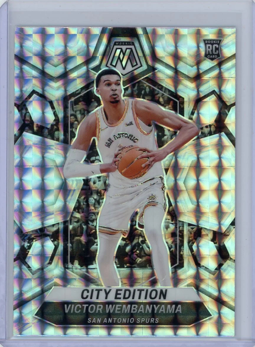 Victor Wembanyama 2023-24 Panini Mosaic City Edition Silver Mosaic Prizm RC