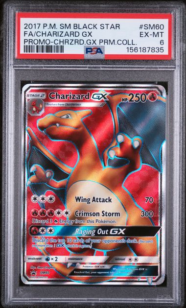 Charizard GX 2017 Pokemon Black Star Promo #SM60 PSA 6