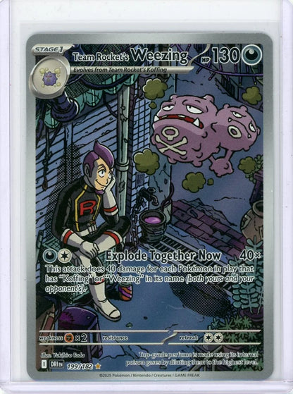 Team Rocket's Weezing Pokémon Destined Rivals Illustration Rare #199/182