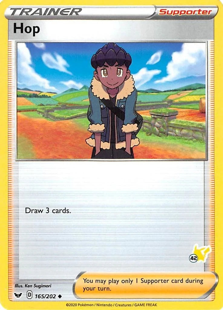 Hop - 165/202 (#42 Pikachu Stamped) (165/202) (Battle Academy 2022) (BA22)