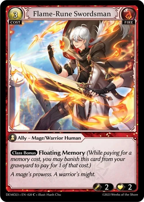 Flame-Rune Swordsman (020) (2023 Demo Deck) (DEMO23)