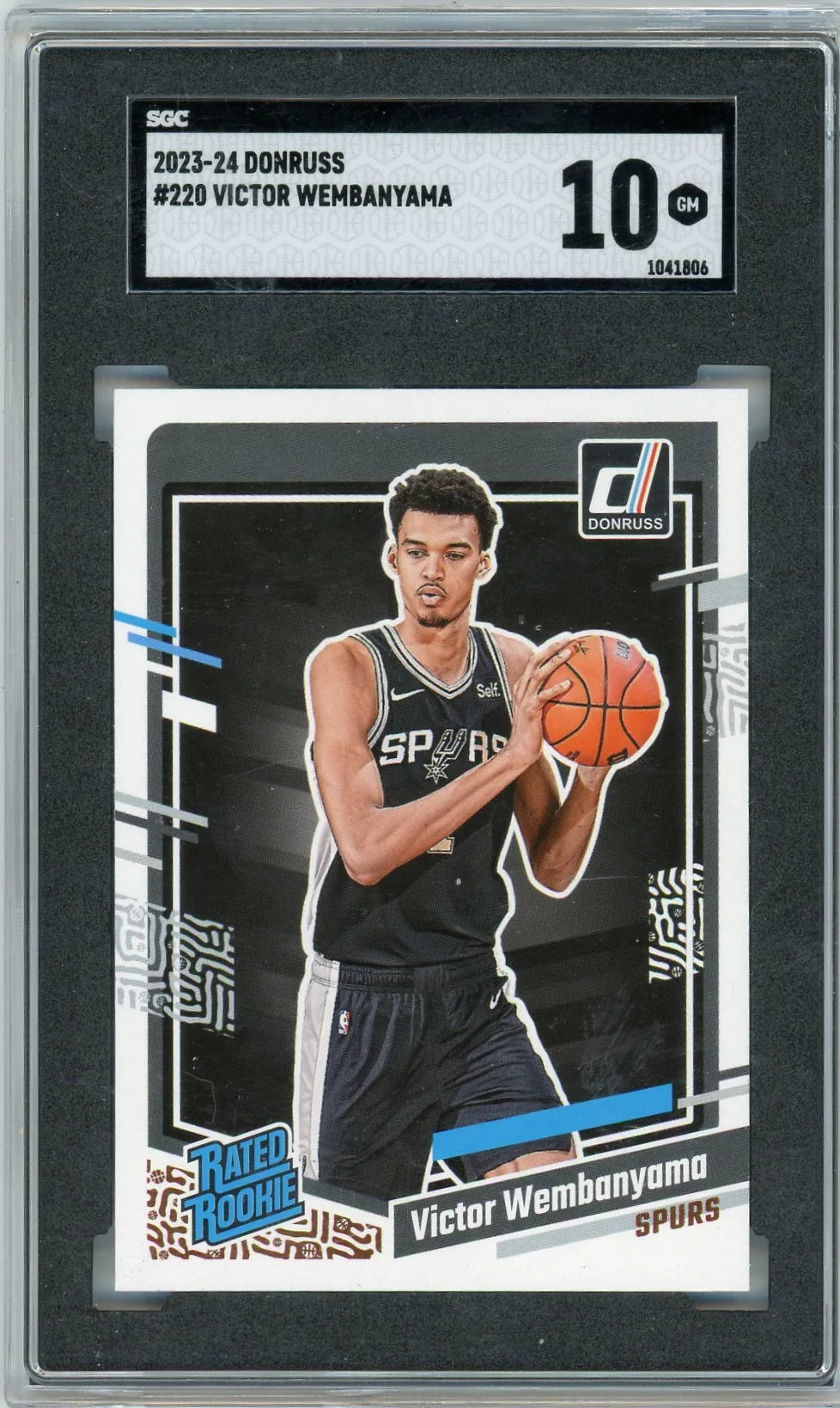 Victor Wembanyama 2023-24 Panini Donruss Rated Rookie SGC 10